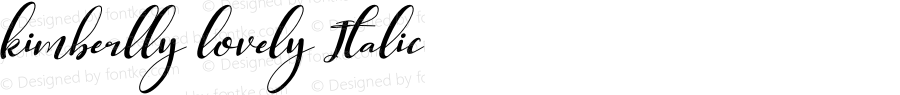 kimberlly lovely Italic