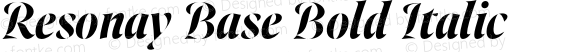 Resonay Base Bold Italic