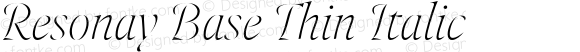 Resonay Base Thin Italic