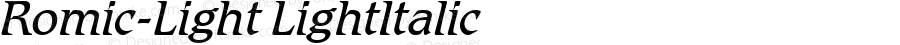 Romic-Light Italic