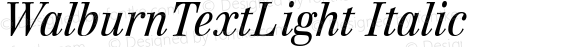 WalburnTextLight Italic