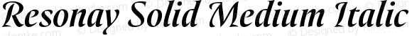 Resonay Solid Medium Italic