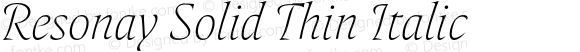 Resonay Solid Thin Italic