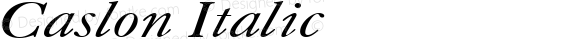 Caslon Italic