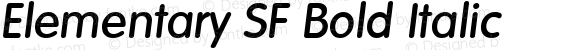 Elementary SF Bold Italic