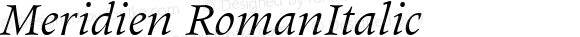 Meridien-Italic