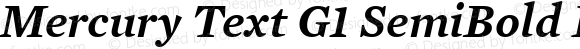 Mercury Text G1 SemiBold Italic