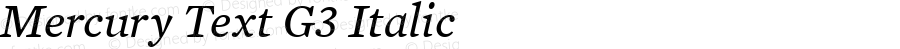 Mercury Text G3 Italic