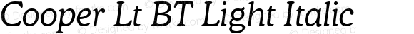 Cooper Lt BT Light Italic