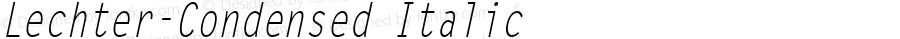 Lechter-Condensed Italic