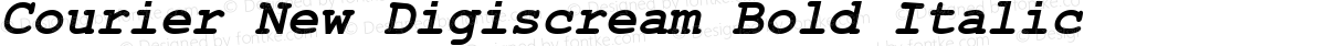 Courier New Digiscream Bold Italic