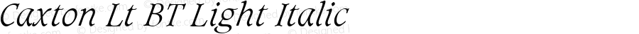 Caxton Light Italic BT