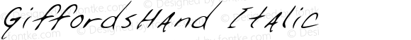 GiffordsHand Italic