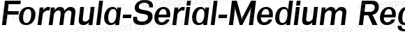 Formula-Serial-Medium RegularItalic