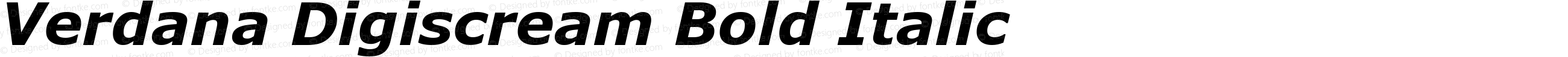 Verdana Digiscream  Bold Italic