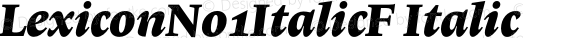 LexiconNo1ItalicF Italic