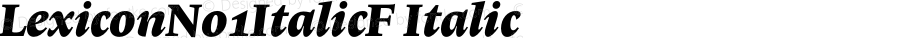 LexiconNo1ItalicF Italic