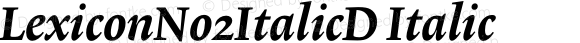 LexiconNo2ItalicD Italic