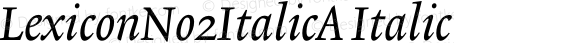 LexiconNo2ItalicA Italic