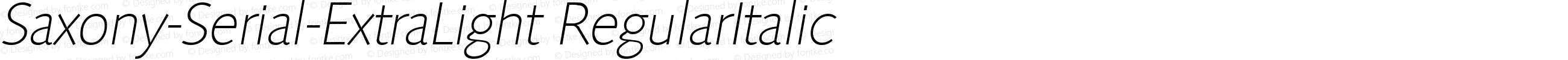 Saxony-Serial-ExtraLight-RegularItalic