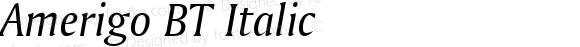 Amerigo Italic BT