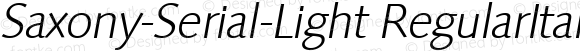 Saxony-Serial-Light RegularItalic