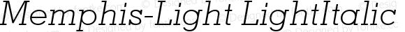 Memphis-Light LightItalic