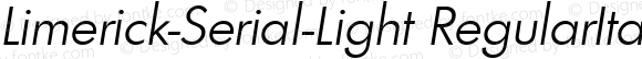 Limerick-Serial-Light RegularItalic