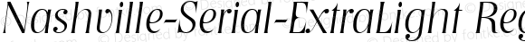 Nashville-Serial-ExtraLight RegularItalic