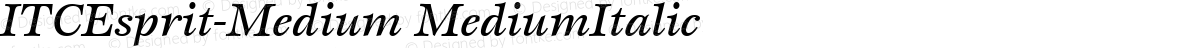 ITCEsprit-Medium MediumItalic