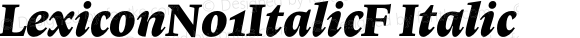 LexiconNo1ItalicF Italic