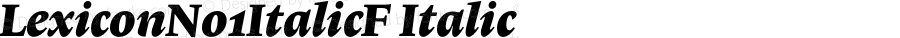 LexiconNo1ItalicF Italic