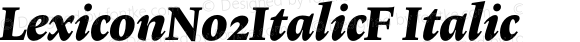 LexiconNo2ItalicF Italic