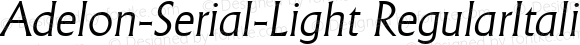 Adelon-Serial-Light RegularItalic