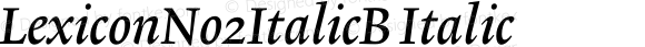 LexiconNo2ItalicB Italic