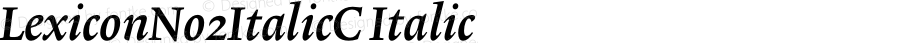 LexiconNo2ItalicC Italic