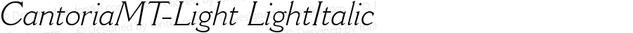 CantoriaMT-Light Italic