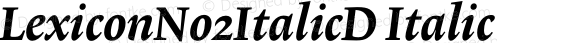 LexiconNo2ItalicD Italic