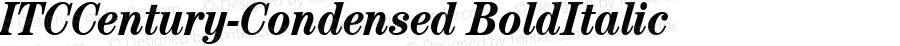 ITCCentury-Condensed Bold Italic