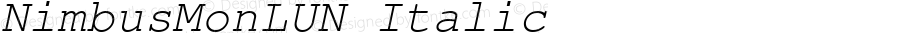 NimbusMonLUN Italic