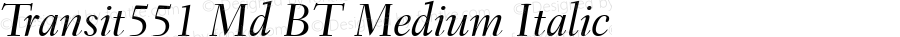 Transitional 551 Medium Italic BT