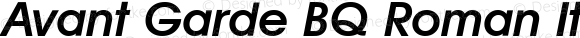 Avant Garde Gothic* Demibold Oblique