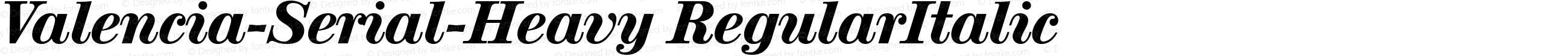 Valencia-Serial-Heavy RegularItalic