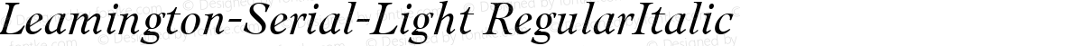 Leamington-Serial-Light RegularItalic