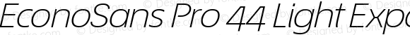 EconoSans Pro 44 Light Expanded Italic