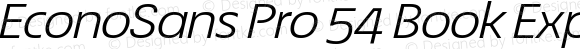 EconoSans Pro 54 Book Expanded Italic