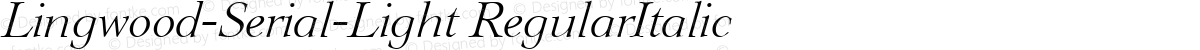 Lingwood-Serial-Light RegularItalic