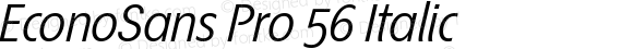 EconoSans Pro 56 Italic