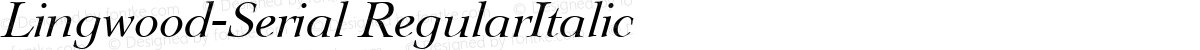 Lingwood-Serial RegularItalic