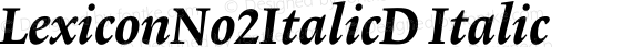 LexiconNo2ItalicD Italic